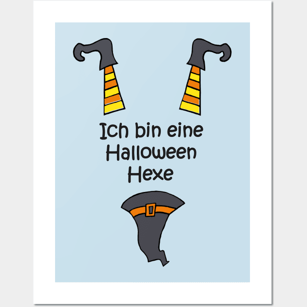 Ich bin eine Halloween Hexe (German) Wall Art by Anke Wonder 